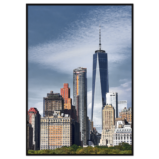 New York poster med skyskraberne Downtown Manhattan