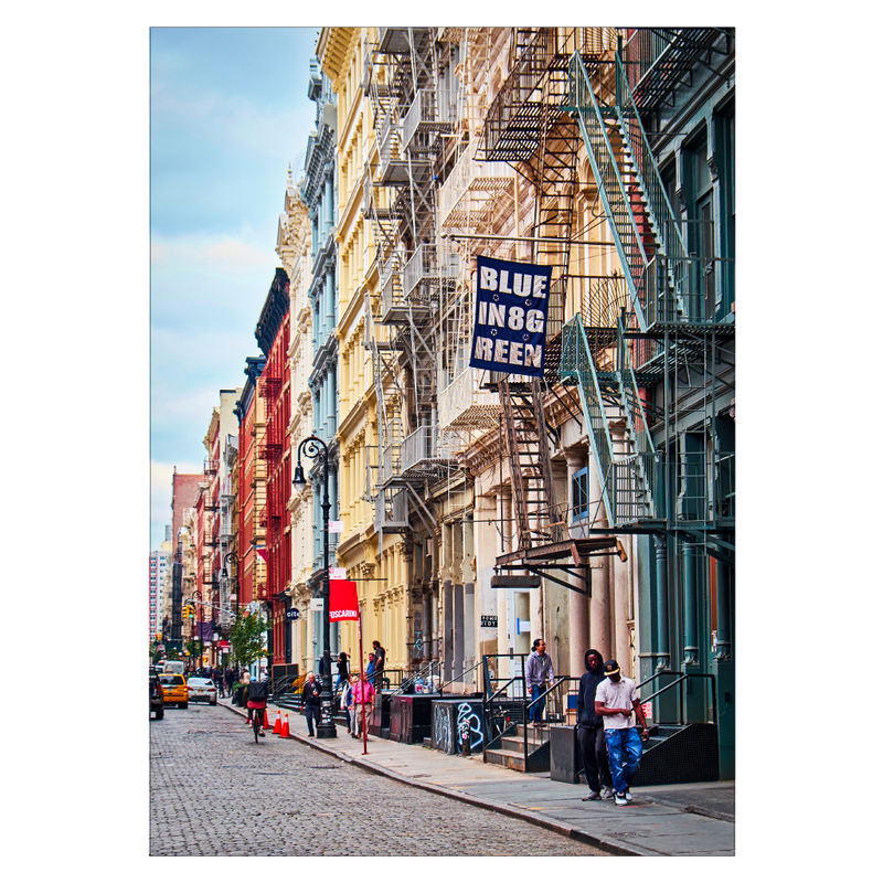 new york plakat med levende gademotiv