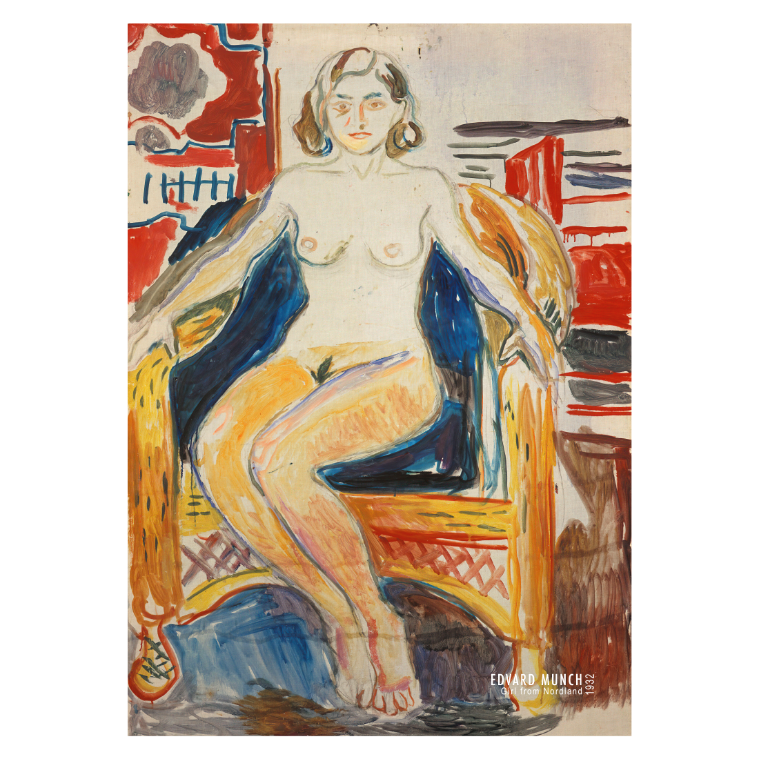 Kunstplakat med  "Girl from Nordland" af Edvard Munch