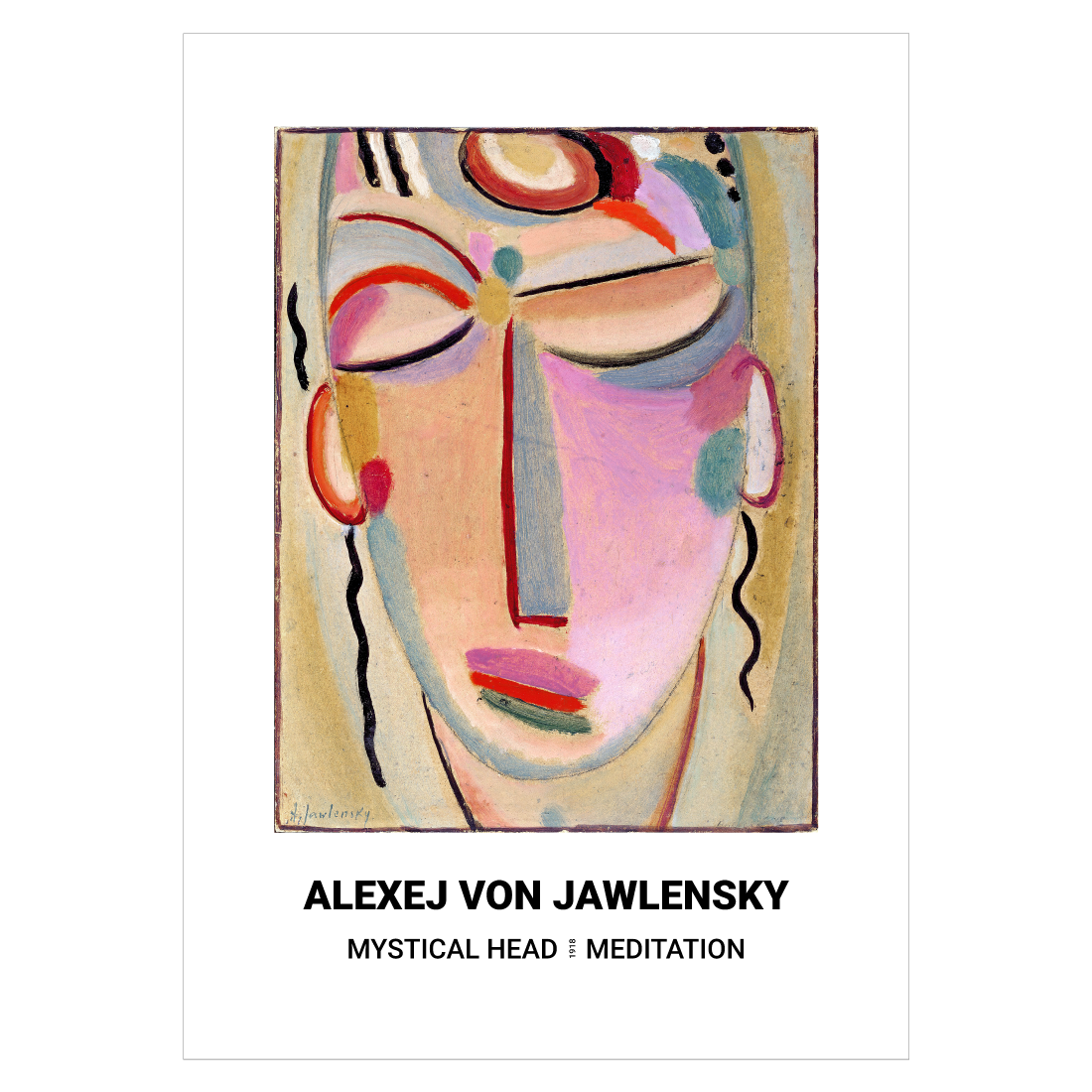 Kunstplakat med Alexej von Jawlensky "Mystical Head Meditation"
