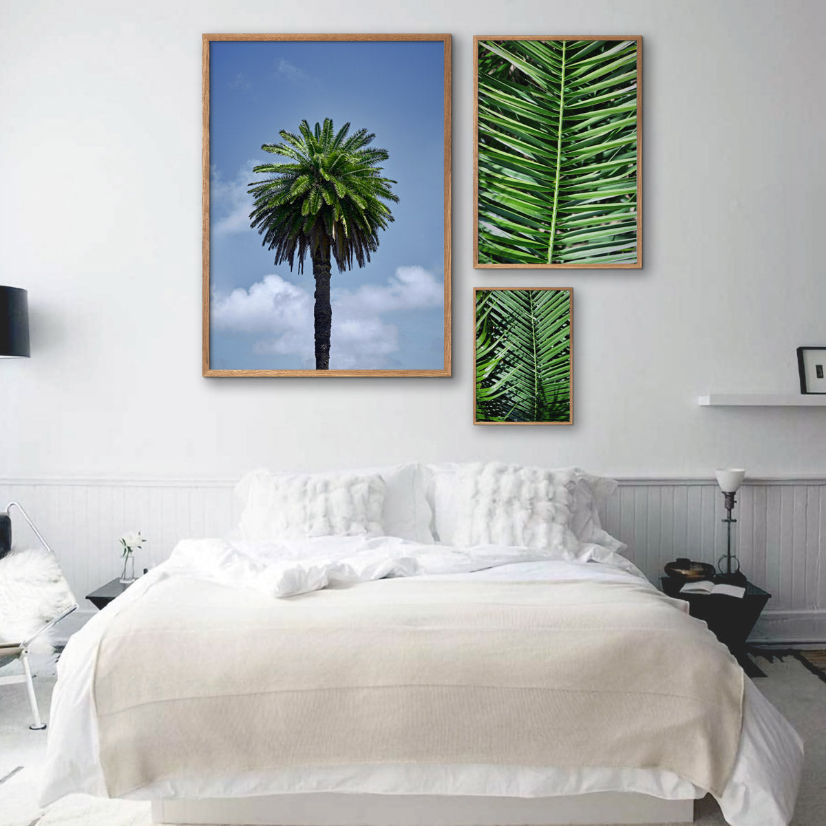 fotokunst plakater og billedvæg med palmebilleder