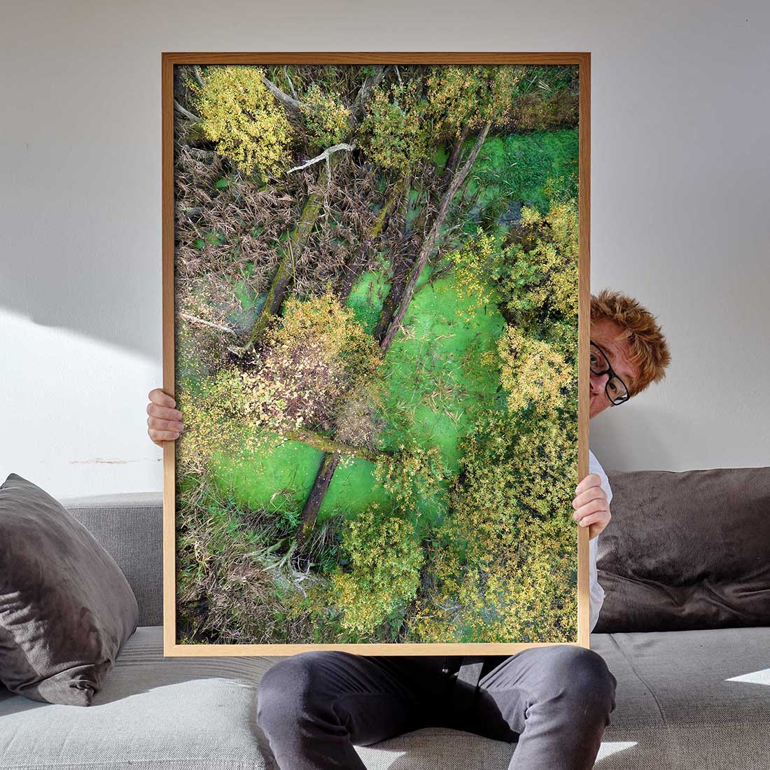 Plakatfar med et abstrakt fotokunst naturbillede