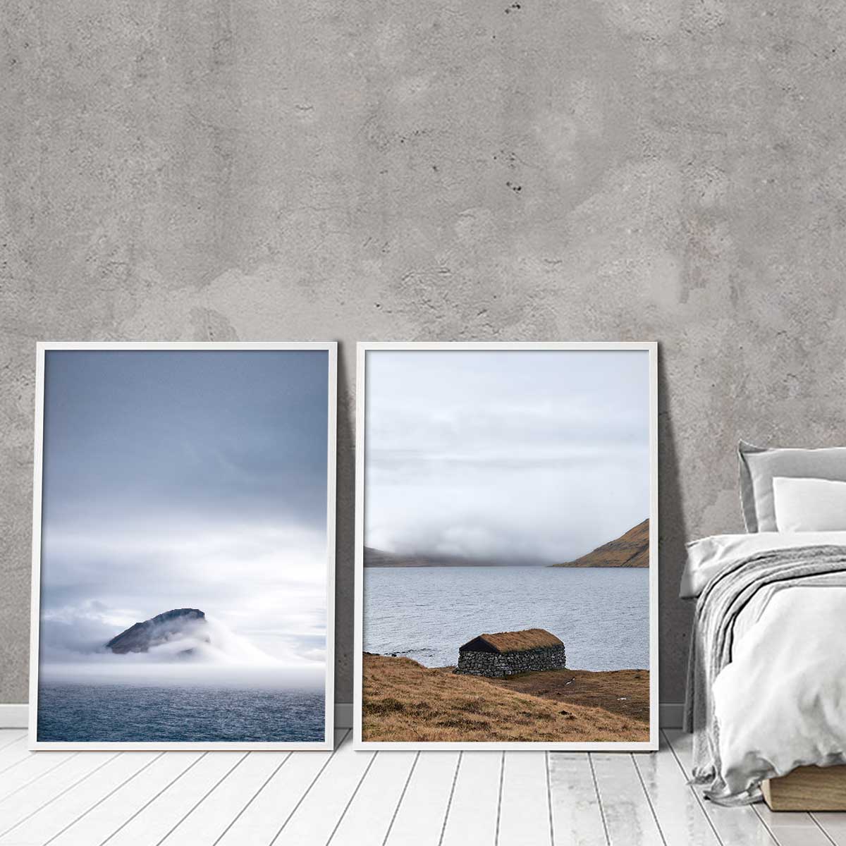Færøerne plakatsæt med Leitisvatn og Koltur