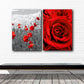 blomster plakater med røde roser og vilde valmuer