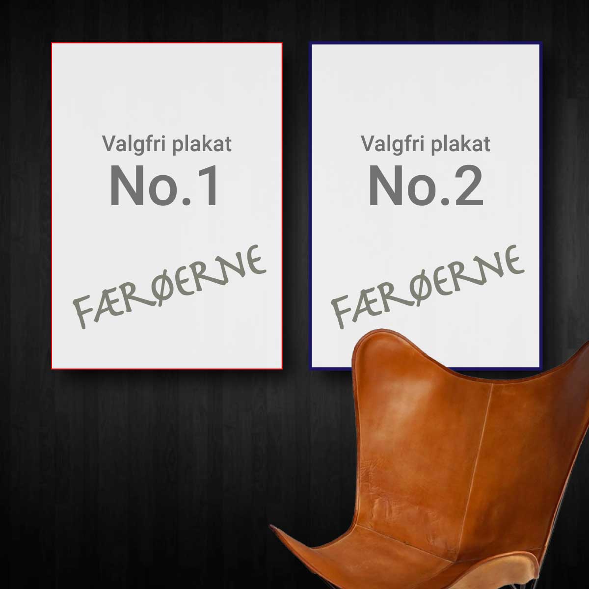 2 Valgfri Færø Plakater